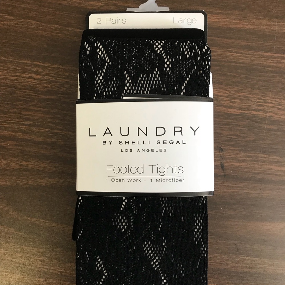 2 pair footed tights